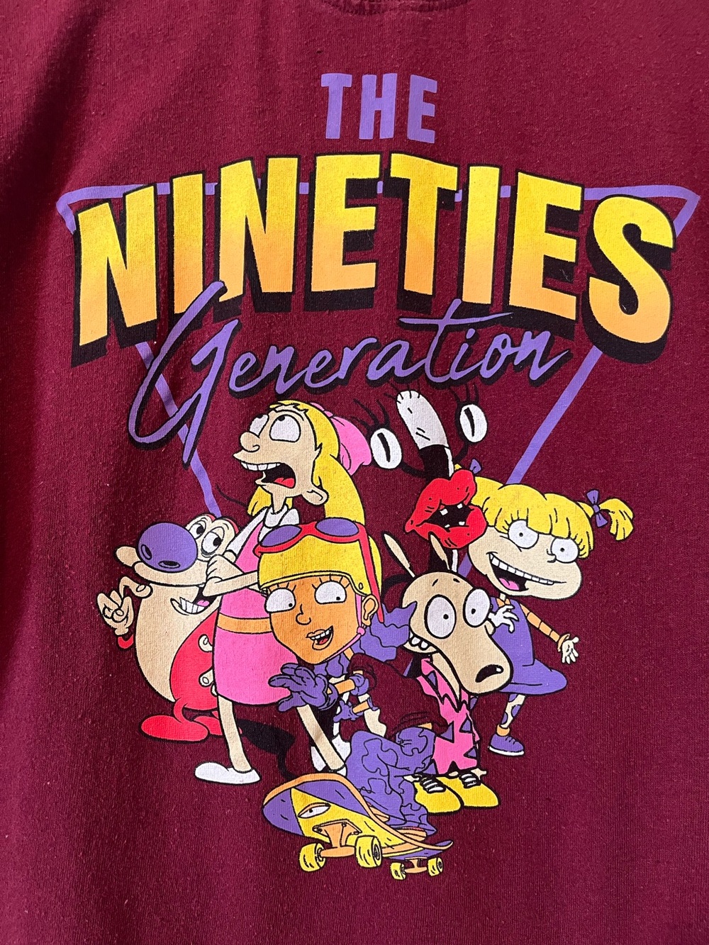 Nickelodeon 'The Nineties Generation' Graphic Tee - Maroon